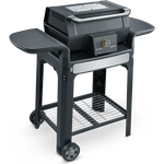 SEVO GTS PG 8137 Elektrogrill, OLED-Display, 10 Min. Aufheizzeit, abnehmbarer Deckel & Teile, Schwarz/Silber, Stauraum