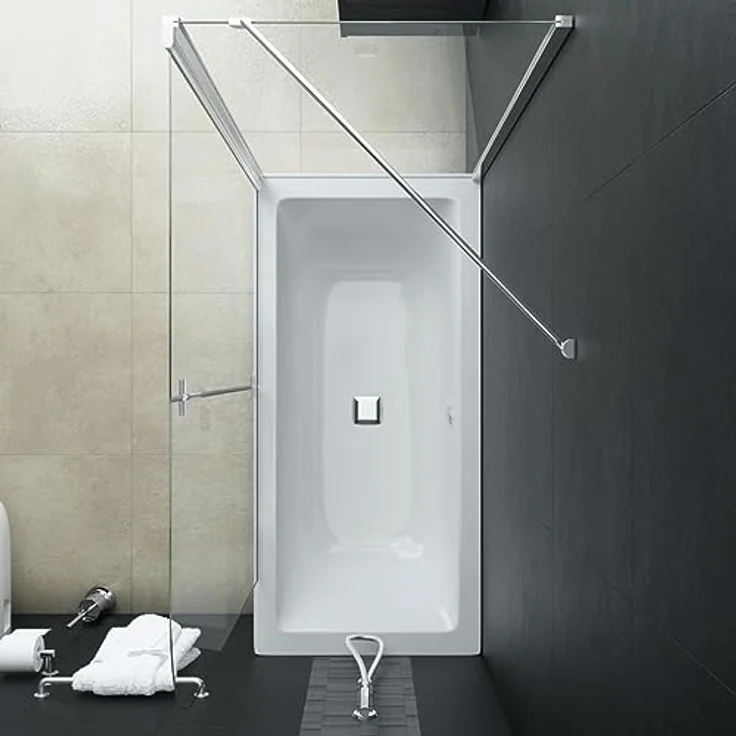 vidaXL Doppelte Faltbare Duschkabine ESG 120 x 68 x 130 cm – Bild 7