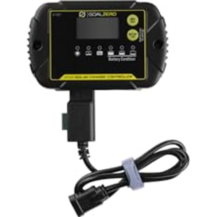 Goal Zero Solar-Laderegler 20A, PWM Charge Controller für bis zu 200W, IP65 wasserfest, LCD-Monitor