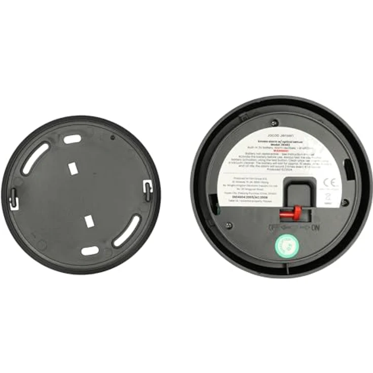 Jacob Jensen Optisch Schwarz Rauchmelder, 10 Jahre Batterielaufzeit, elegantes Design mit recyceltem Polyesterüberzug – Bild 6