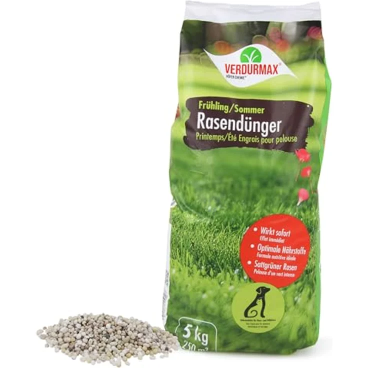 Höfer Chemie 5 kg Rasendünger Frühling/Sommer mit NPK-Formel (14-3-8), Magnesium & Schwefel – Bild 1
