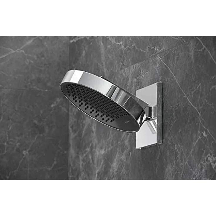 hansgrohe Kopfbrause Rainfinity, Kopfbrause 360 3jet mit Wandanschluss - Chrom, vertikal neigbar, maximale Durchflussmenge 28,1 l/min – Bild 3