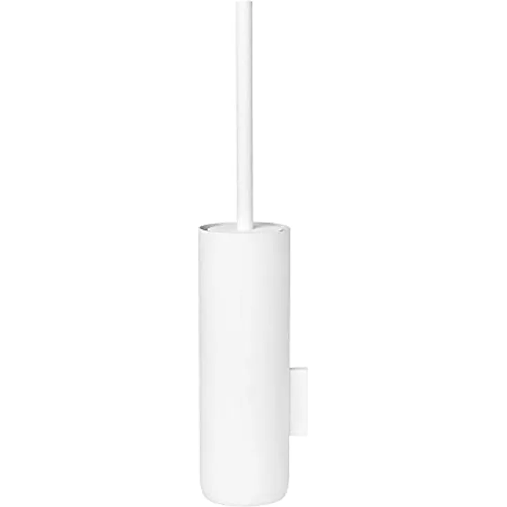 Blomus WC-Bürste mit Wandhalterung Modo, Toilettenbürste, Bürste, Stahl Titanbeschichtet, Gummi, Kunststoff, White, 66270
