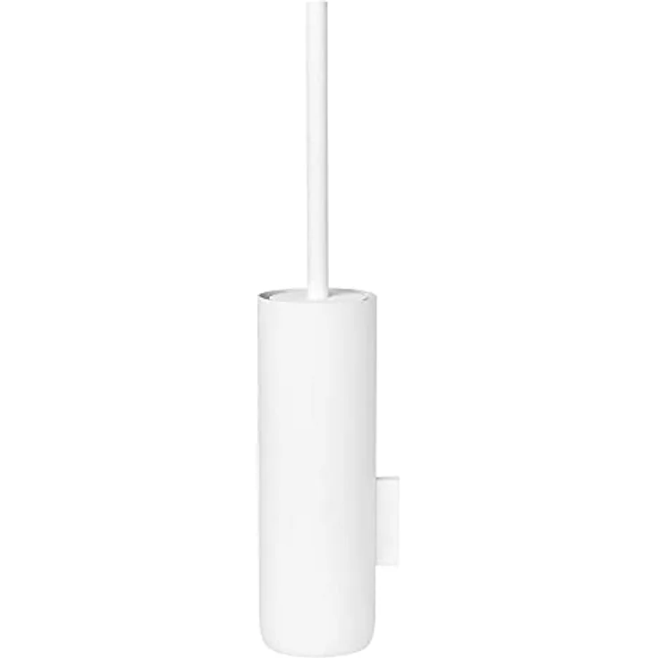 Blomus WC-Bürste mit Wandhalterung Modo, Toilettenbürste, Bürste, Stahl Titanbeschichtet, Gummi, Kunststoff, White, 66270
