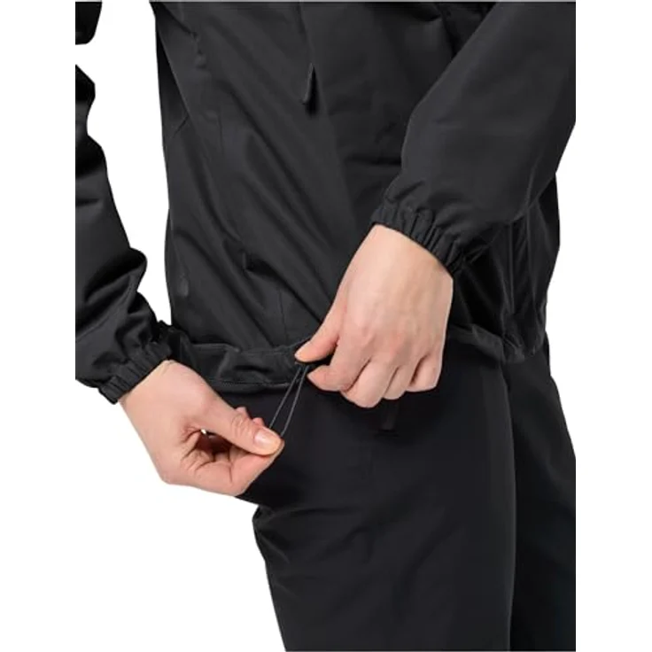 Jack Wolfskin Stormy Point 2L Jkt W, robuste wasserdichte Damenjacke mit verstaubarer Kapuze, Schwarz, XL – Bild 5
