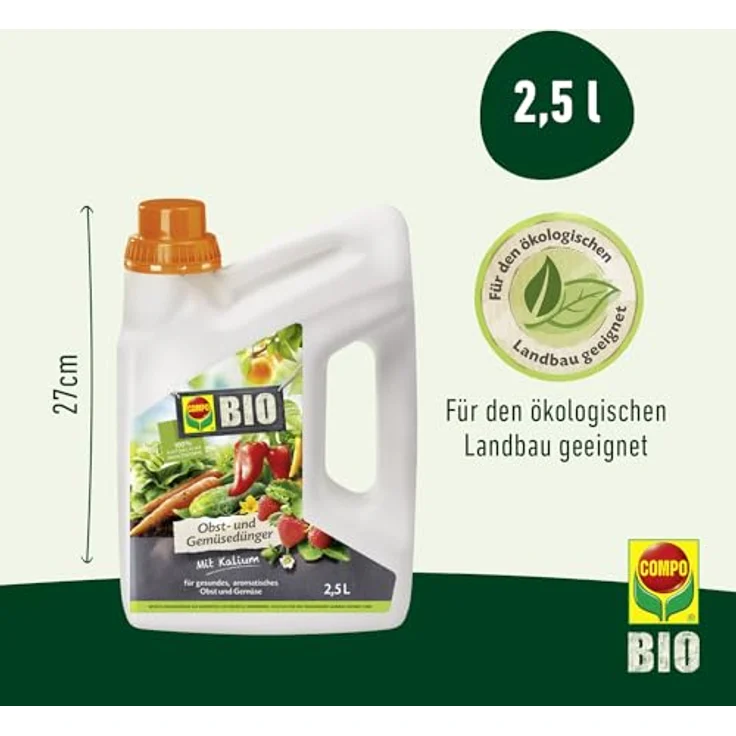 Compo BIO Obst- und Gemüsedünger 2,5 Liter – Bild 3