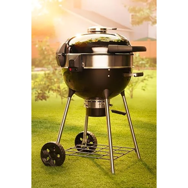 Napoleon PRO22 Profi Holzkohle-Kugelgrill, 55 cm Grillrost, porzellanemaillierter Deckel, verchromtes Grillrost, langlebiger Stahlkörper, rotisserie-ready – Bild 3