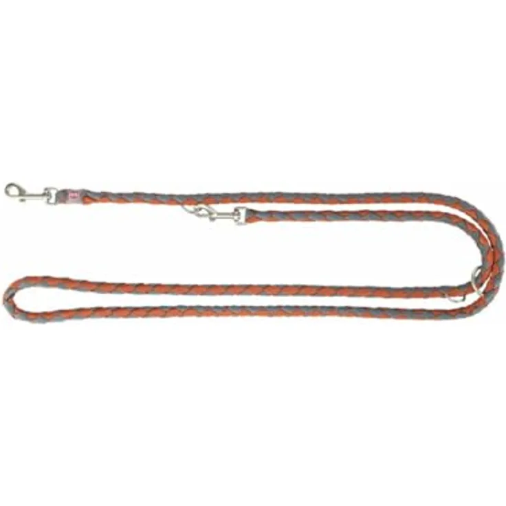 TRIXIE Ramal Cavo, Flache geflochtene Leine, 2,00 m/ø 12 mm, Rost/Graphit