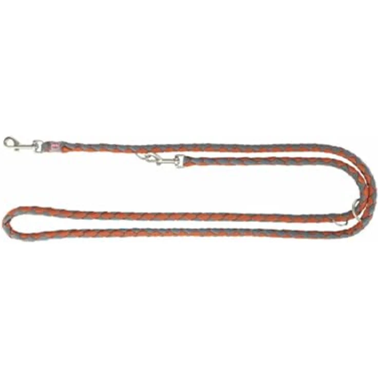 TRIXIE Ramal Cavo, Flache geflochtene Leine, 2,00 m/ø 12 mm, Rost/Graphit – Bild 1