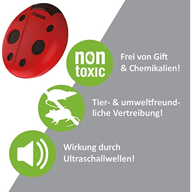 ISOTRONIC Mäusevertreiber mit Ultraschall gegen Mäuse & Ratten – batteriebetriebener Mäuseschreck für Garten, Haus, Keller, Dachböden, Garagen UVM. – tierschonend & sicher – 30 m² Wirkungsbereich – Bild 3
