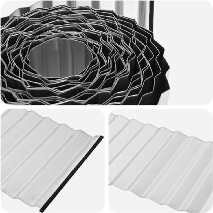vidaXL Beetumrandung Raseneinfassung 5 m x 20 cm aus verzinktem Stahl, silber, wetterbeständig und UV-beständig – Bild 5
