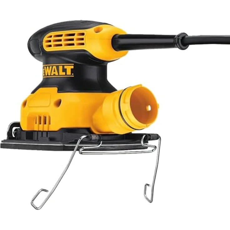 DeWalt Vibratiosnschleifer- Schwingschleifer (230 Watt, Schwingkreis-ø 1.6 mm, Schleifplatte 108 x 115 mm, Klettfix, AirLock kompatibel, inkl. Staubfangsack und Absaugadapter) DWE6411 – Bild 4