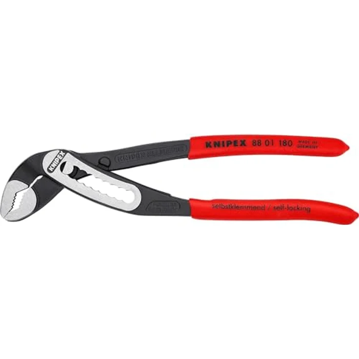 KNIPEX 88 01 180 Alligator Wasserpumpenzange mit rutschhemmendem Kunststoff überzogen schwarz atramentiert 180 mm – Bild 3