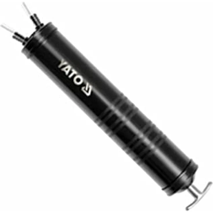 Yato Absaugpumpe 500 ml, Handpumpe für Wasser, Benzin, Diesel, Heizöl, robuste Metallausführung mit zwei flexiblen Schläuchen – Bild 1