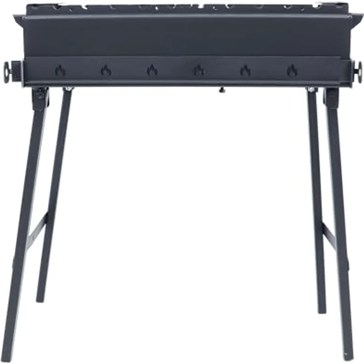 Davr Metall Mangal - Grillmeister, klappbar, 2 mm Stahl, 60 cm, schwarz, für 9 Spieße – Bild 7