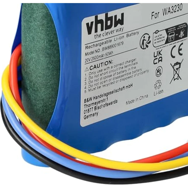 VHBW vhbw Akku für Landxcape Rasenroboter CR208E, LX835, LX992, R800 SMART, 2500mAh, 20V, Li-Ion – Bild 7