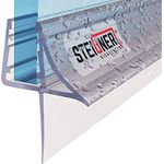 STEIGNER Duschdichtung UK09, 30cm, für Glasstärken 6/7/8 mm, gerade PVC Ersatzdichtung, 100% wasserdicht, schimmel- und kalkresistent