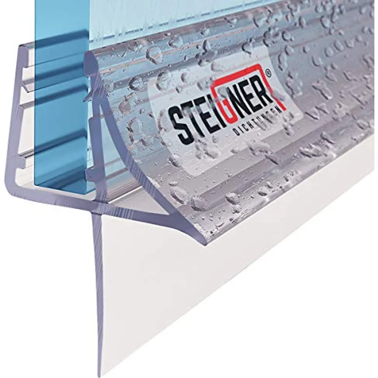 STEIGNER Duschdichtung UK09, 30cm, für Glasstärken 6/7/8 mm, gerade PVC Ersatzdichtung, 100% wasserdicht, schimmel- und kalkresistent – Bild 1