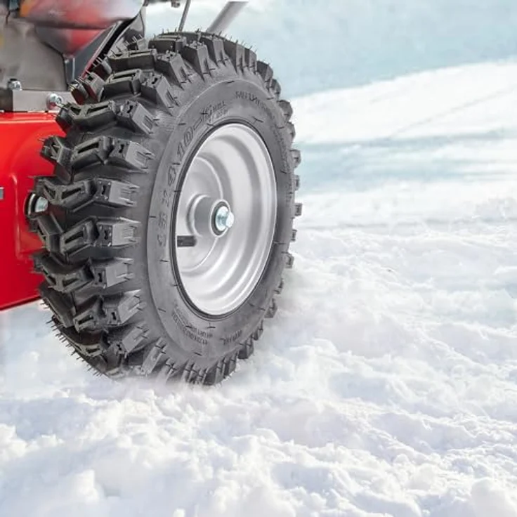 Hecht 9661 Benzin-Schneefräse 2-stufig, 61 cm Arbeitsbreite, 13 m Auswurfsweite, 8 Gänge, Radantrieb, 190° Auswurfschacht – Bild 2