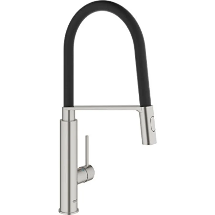 Grohe Concetto Küchenarmatur, Profi-Brause mit Laminarstrahl und schwenkbarem Auslauf, Hochdruck – Bild 1