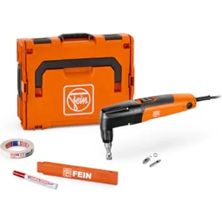Fein Elektroblechschere BLK 1.6 E Set, Knabber für präzise Schnitte bis 1,6 mm inkl. Stempel- und Matrizenset