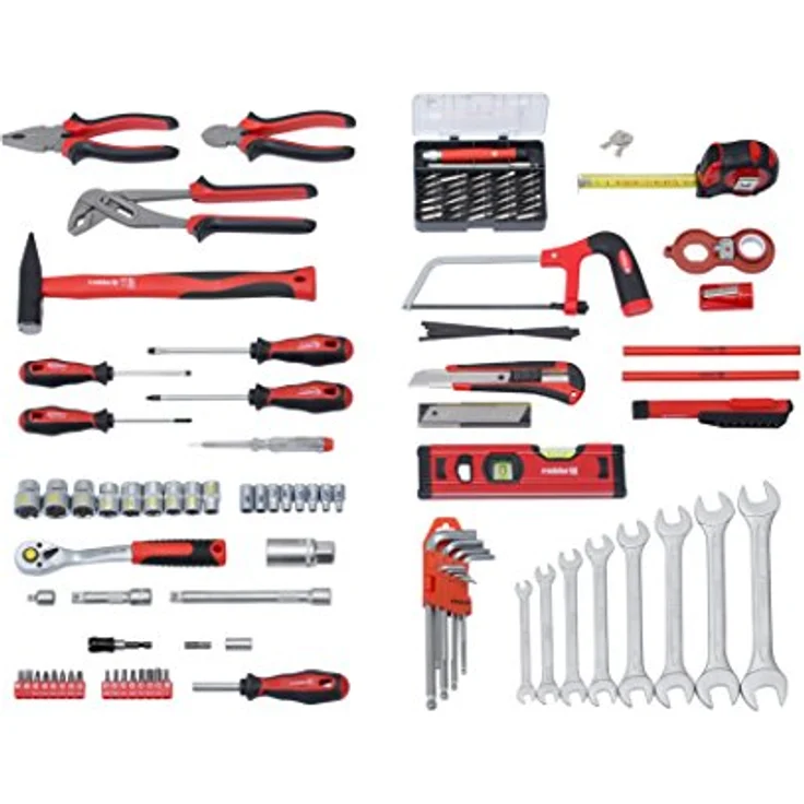 Meister Werkzeugkoffer 121-teilig - Stabiler Alu-Koffer - Werkzeug-Set - Für Haushalt, Garage & Werkstatt - Profi Werkzeugkoffer befüllt - Werkzeugkiste - Werkzeugbox komplett mit Werkzeug - 8971460 – Bild 12