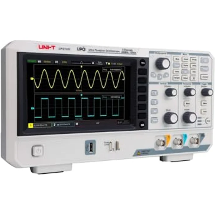 Uni-T UPO1202, Digital-Oszilloskop 200MHz, 56 Mpts, Ultra Phosphor 2.0 Technologie, Echtzeit-Wellenformaufzeichnung – Bild 3