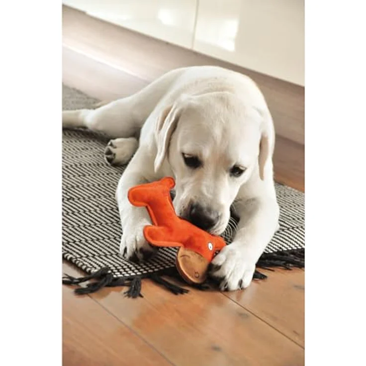 Aumüller Hundespielzeug aus Leder - Esel, orange – Bild 2