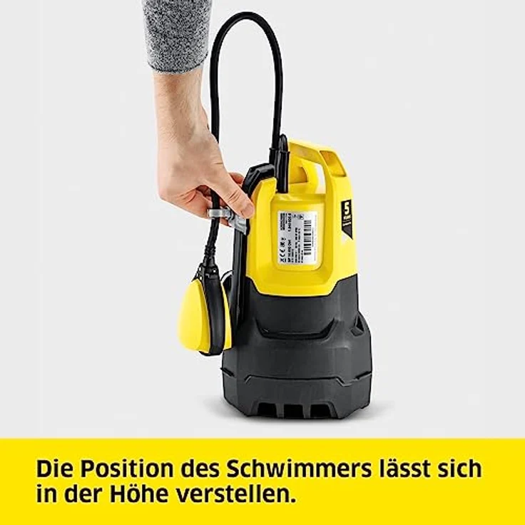 Kärcher SP 16.000 DIRT Tauchpumpe 550 W 16000 l/h 7 m, Gelb/Schwarz, mit Vorfilter und Quick Connect- Anschlussstutzen – Bild 7
