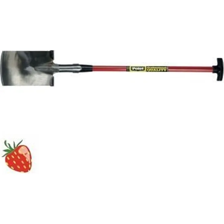 Polet Pflanzspaten Fiber 9001 T-Stiel, 280 x 180 mm, glasfaserverstärkter Polyamidstiel mit T-Griff, Blattstärke 3,5 mm