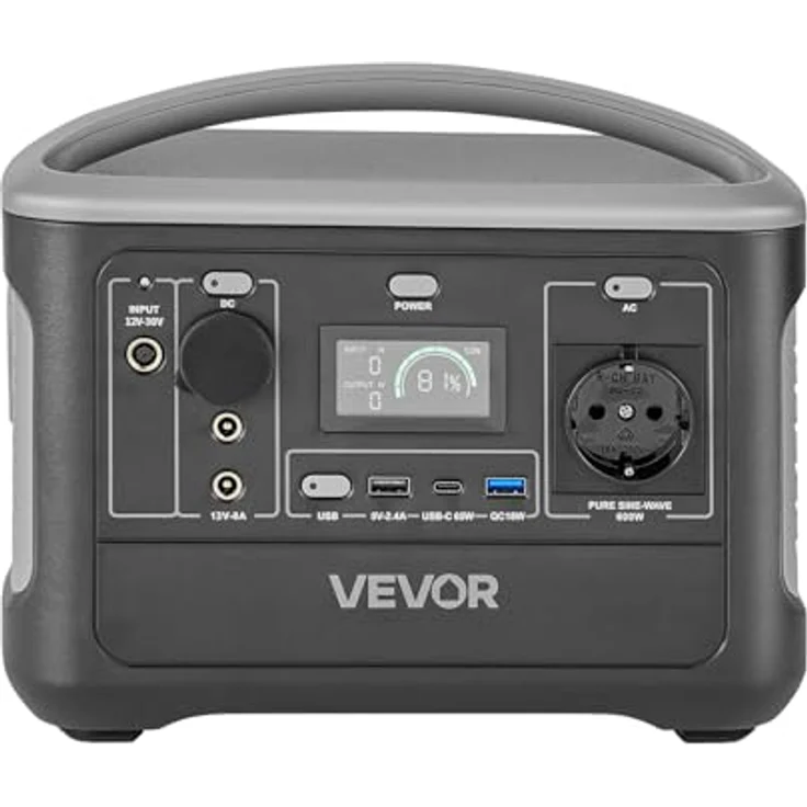 VEVOR Tragbare Powerstation M6, 600W Solargenerator mit 493Wh LiFePO4-Akku, 7 Ausgängen für Notfälle & Camping, kompakt und leicht – Bild 9