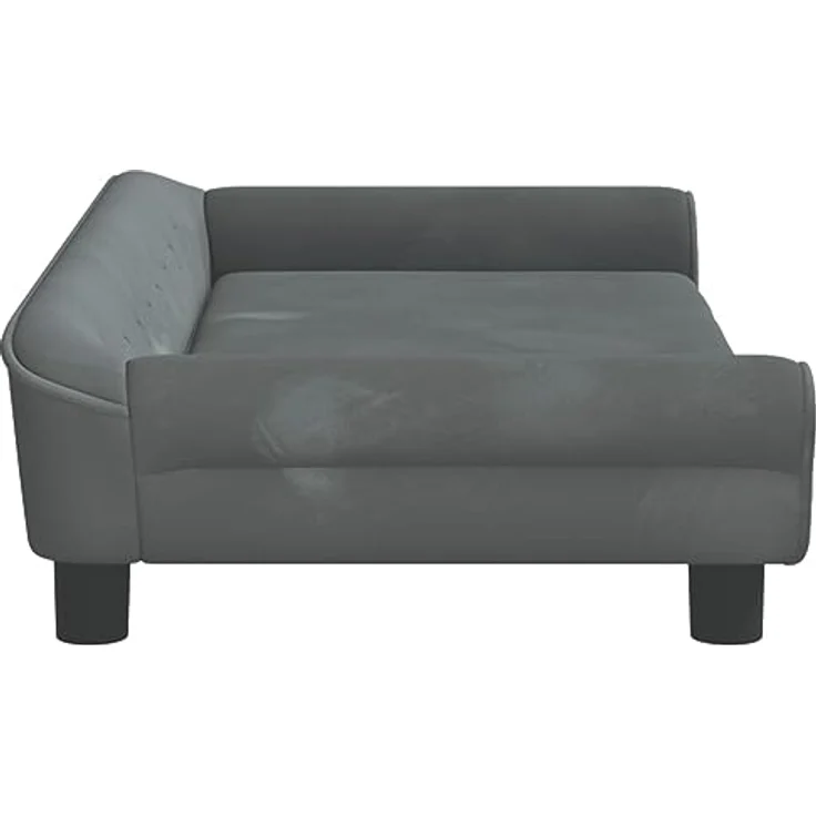 vidaXL Hundebett Dunkelgrau 100x50x21 cm Samt – Bild 4