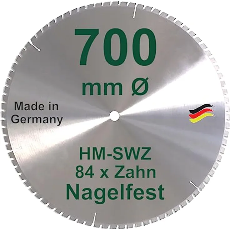 HM Kreissägeblatt 700 x 30 Z= 84 SWZ SUPER nagelfest Sägeblatt 700mm für Bauholz Naturholz Brennholz Hartholz Schalholz Faserplatten Leimholz zum Sägen Wippsäge Tischkreissäge Kreissäge Brennholzsäge