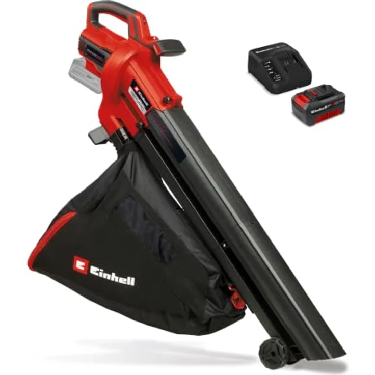 Einhell Akku-Laubsauger 'Venturro' 18 V, kabellos mit 4,0 Ah Akku und Ladegerät, 500 m³/h Saugleistung, bürstenloser Motor, inkl. Häcksler und 45 L Fangsack – Bild 1