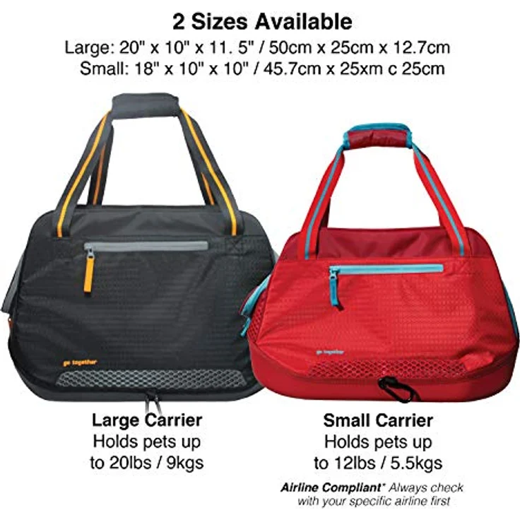 kurgo Tiertransporttasche Tasche / Explorer Carrier Large schwarz/orange -  Atmungsaktive Netzseiten, wasserdichter Armorsole-Boden, robustes Ripstop-Gewebe – Bild 3