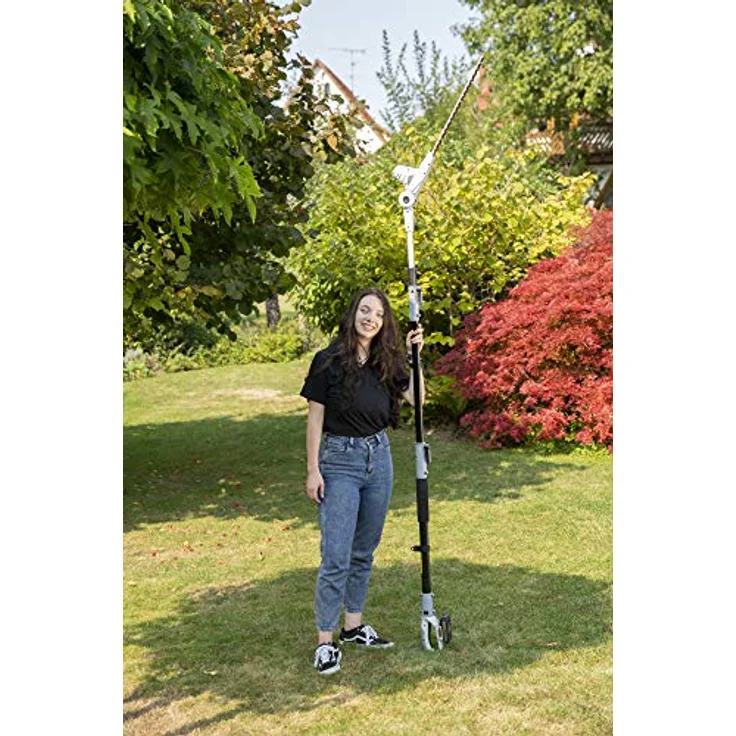 IKRA Akku Teleskop Heckenschere ICPH 2040, mit 2 Akkus 20V (2,0 & 2,5 Ah), Schnelllader, Gurt und 40 cm Schnittlänge – Bild 20