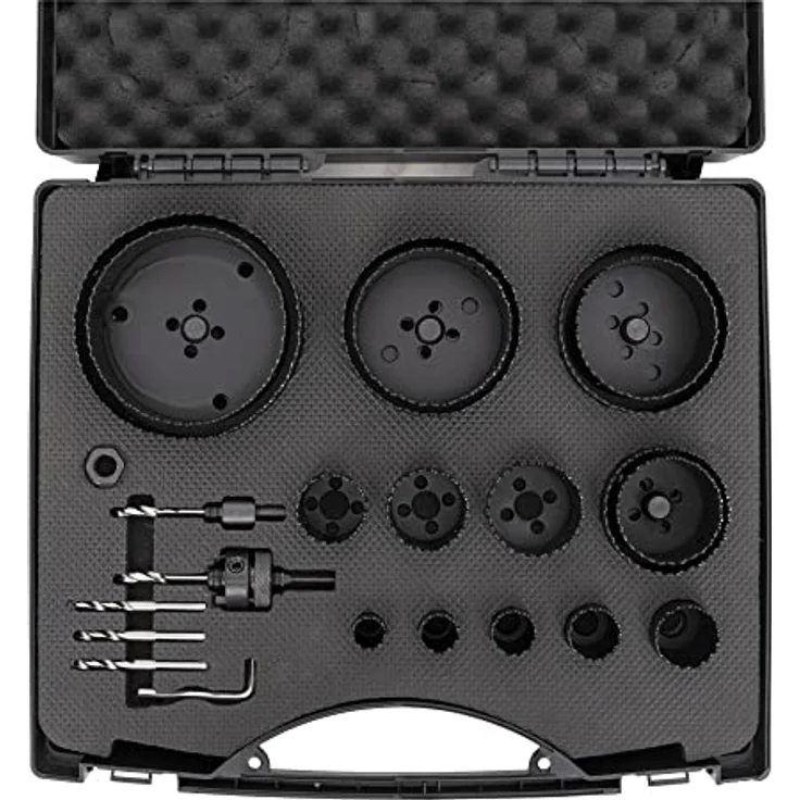 STIER Lochsägen-Set HSS-Co8 Bimetall, 21-teilig, 19-121 x 44 mm, aggressiver Schnitt, Schnitttiefe bis 44mm – Bild 2