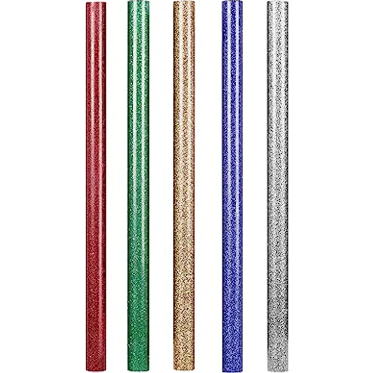 Steinel Klebesticks 85° C Glitzer, bunte Heißklebesticks 7 mm, 16 Stk. Heißklebepatronen, für Klepistole GlueMatic 1007-LT