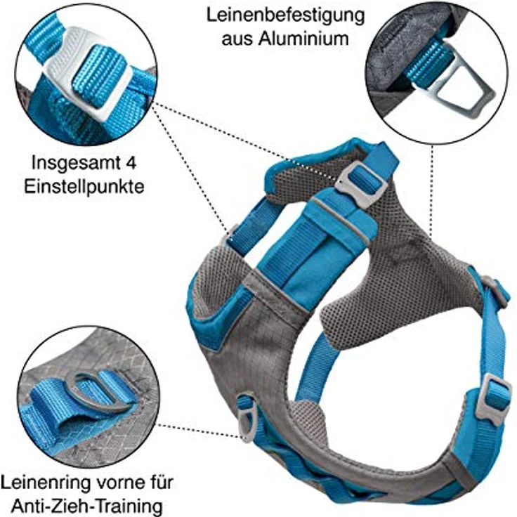 Kurgo Journey Air Geschirr (S, Hund, Spazieren), Halsband + Leine – Bild 2
