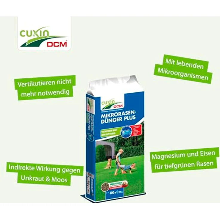 CUXIN DCM Mikrorasen-Dünger Plus, 20 kg – Bild 3