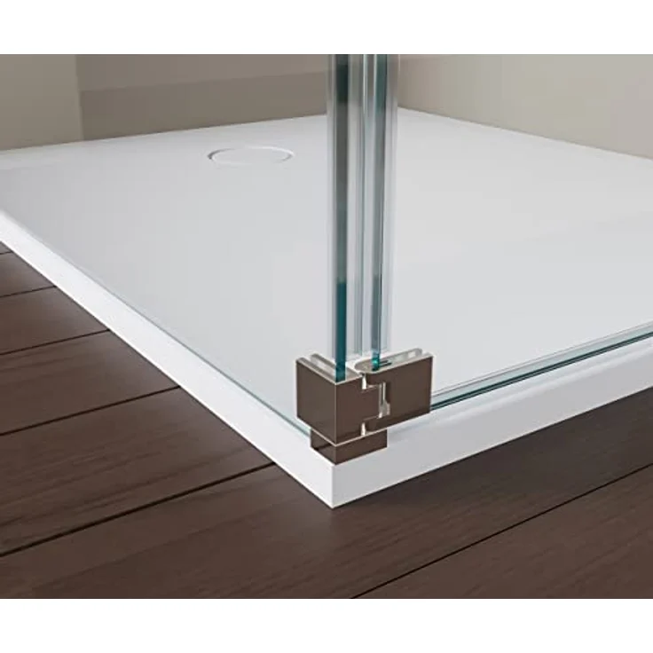 Bernstein Walk-in-Dusche NT109, 8mm Klarglas mit Nano-Beschichtung, Chromprofil, inkl. Spritzschutz, wählbare Breite bis 120 cm, 200 cm hoch – Bild 3