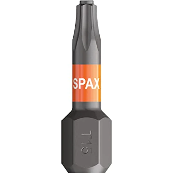 SPAX T-STAR plus Sechsrund-Bit T 15, 25 mm, 5 Stück, orange – Bild 1