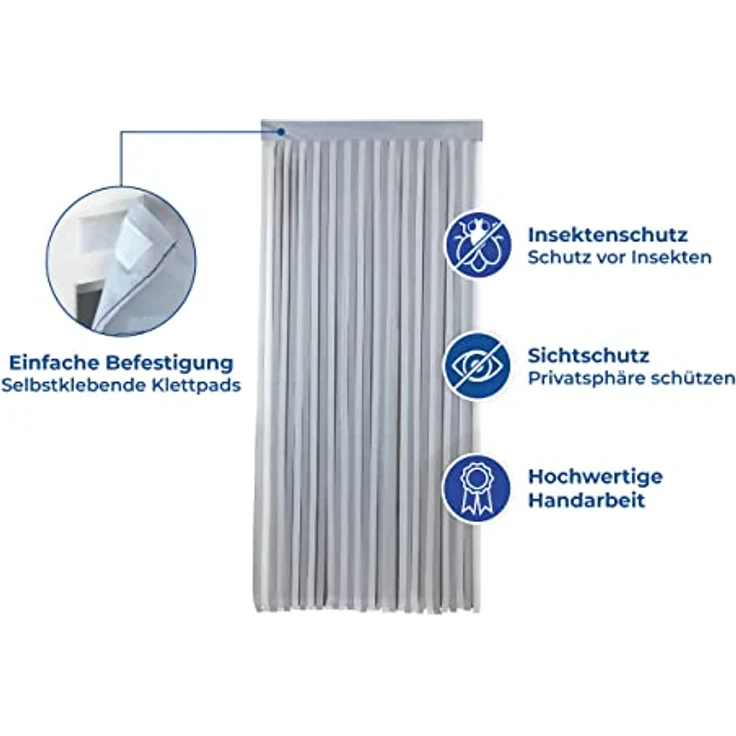 Türvorhang grau-weiß zuschneidbar – Bild 5