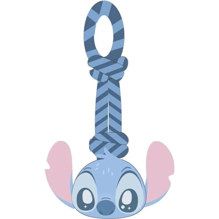 tesa Disney Stitch Hundespielzeug, Tier-Beschäftigungsspielzeug mit Ziehseil, ca. 15 x 33 x 10 cm – Bild 1