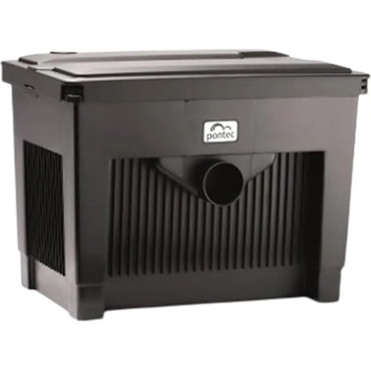 Pontec MultiClear 20000, Kompakter Gartenteichfilter für Teiche bis 20.000 l, Klarwassergarantie mit Bodenablauf