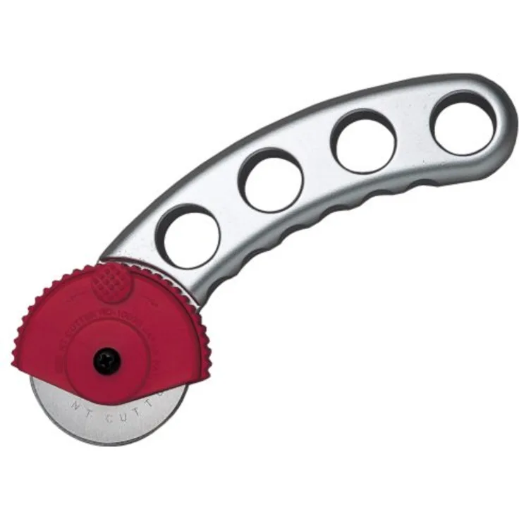 Nourished Essentials Cutter Stoff-Rollenschneider RO 1000 GP, Metall mit Klingenschutzkappe für Links- und Rechtshänder, silber