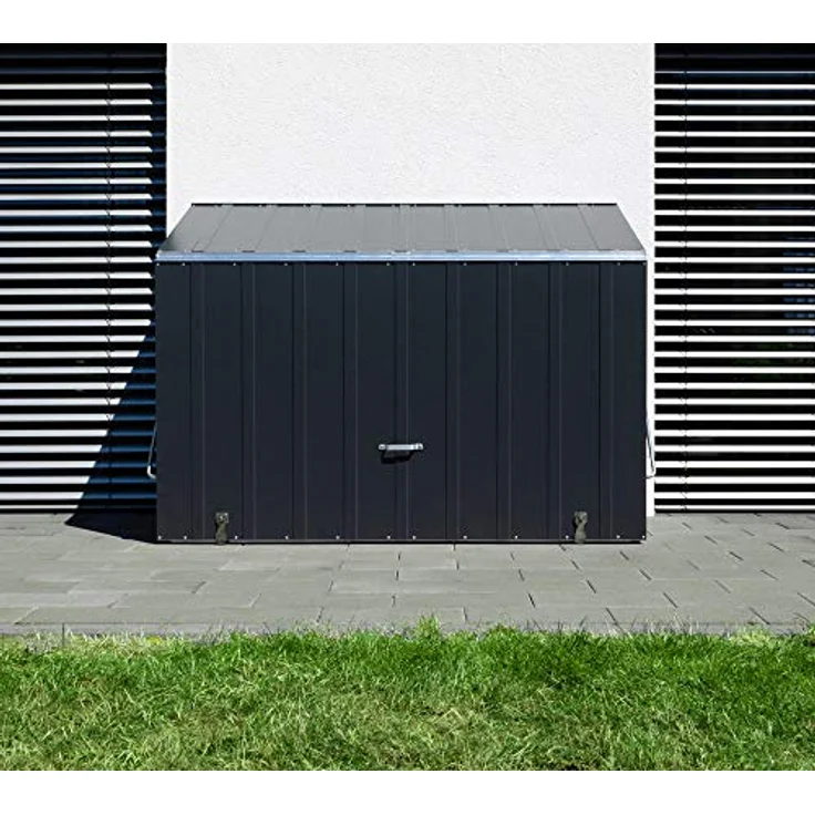 Trimetals Metall Gerätebox Fahrradgarage Sesame | Anthrazit | 76x185x139 cm – Bild 4
