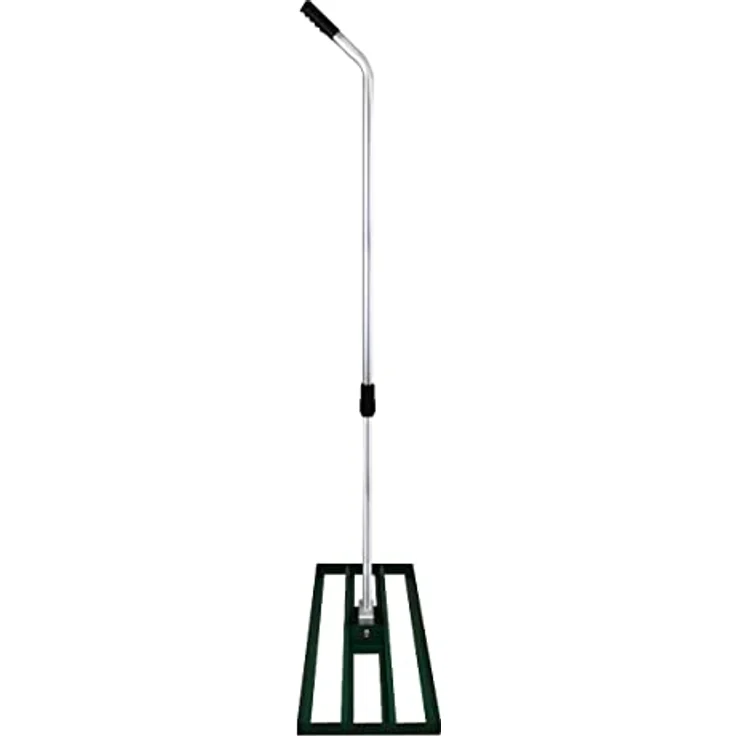 Rasenrakel 100cm x 32cm Levelingrake Rasen Rake Rakel zum Sanden Stahl Grün Flächenebener Verzinkter Stahl 1,2 – 1,9m Verlängerbarer Griff Golf Garten Werkzeug Gras Erde Kunstrasen Kompost Kopfdüngung – Bild 2