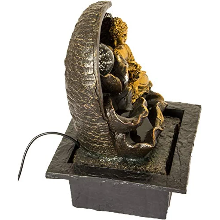 Zimmerbrunnen BUDDHA mit LED-Beleuchtung Karana mit Kugel – Bild 7
