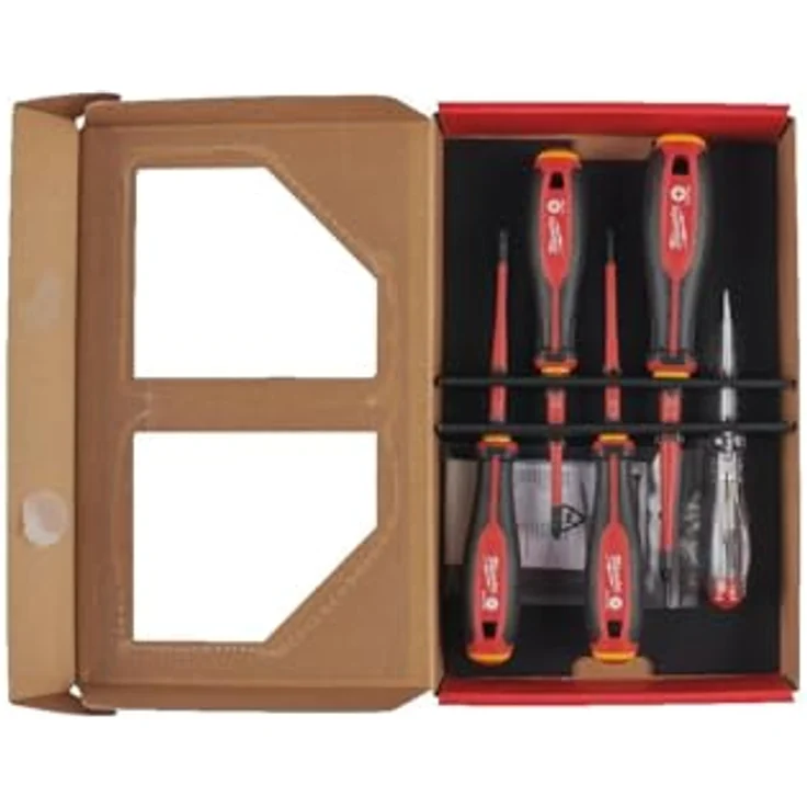 Milwaukee Tri-Lobe Schrauberdreher SET, VDE geprüft 7-teilig (SL/PH/PZ/Spannungsprüfer) – Bild 2